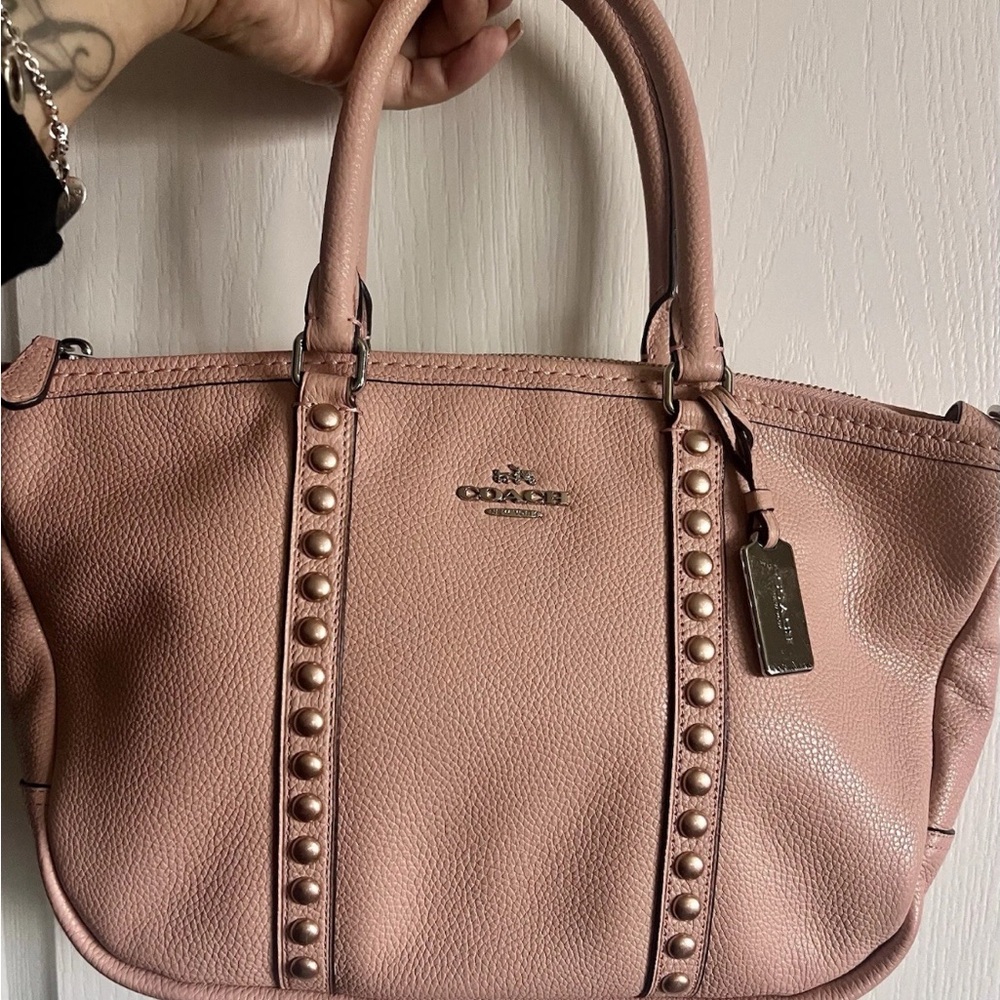 Coach Pink Leather Tote Bag